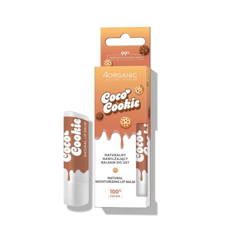 get_image 4ORGANIC_Natural Lip Balm naturalny nawilżający balsam do ust Coco Cookie 5g - obrazek 1