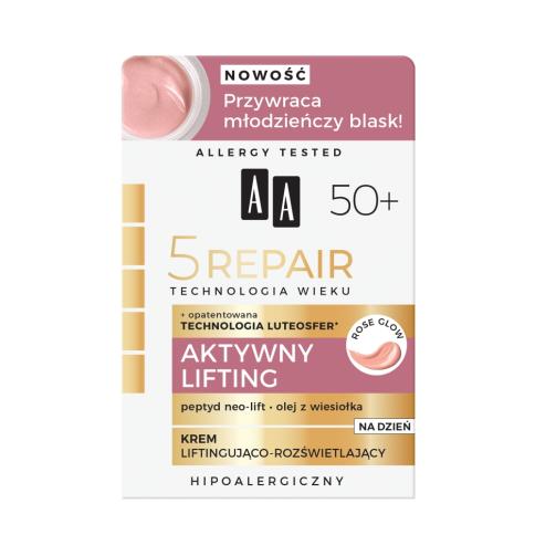 get_image AA_5 Repair Technologia Wieku aktywny lifting krem liftinugjąco- rozświetlający na dzień 50+ 50ml - obrazek 1